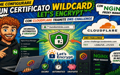 Come configurare un certificato wildcard Let’s Encrypt in Nginx Proxy Manager con Cloudflare tramite DNS Challenge