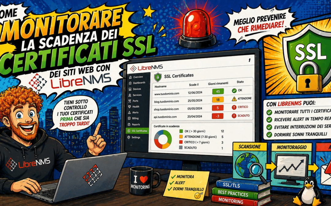 Come monitorare la scadenza dei certificati SSL dei siti web con LibreNMS