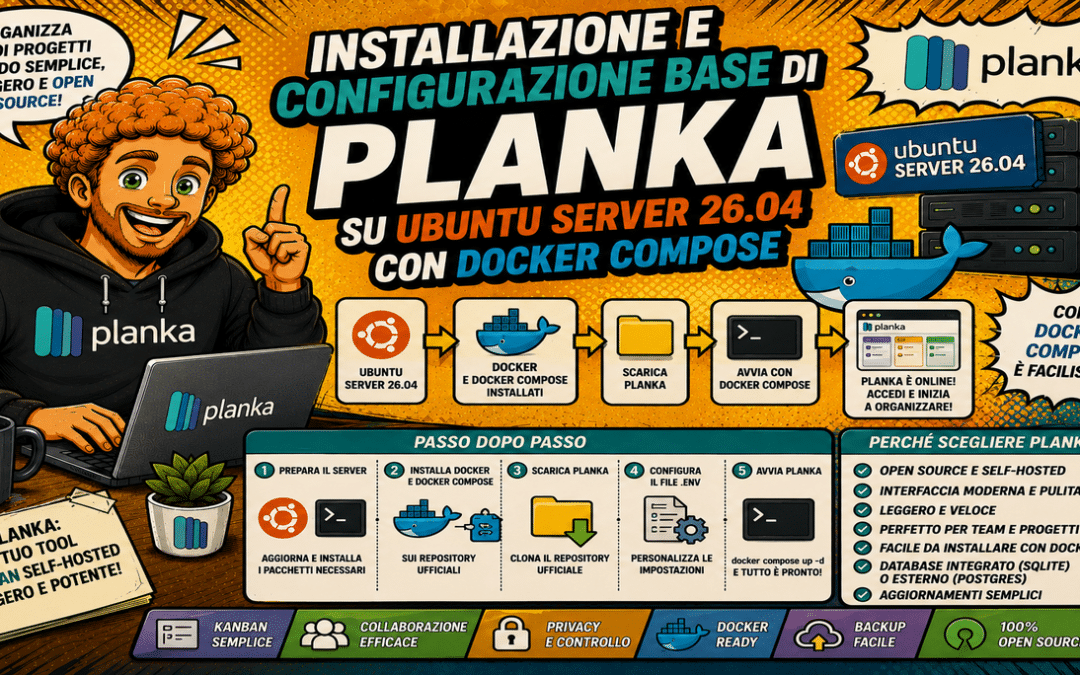 Installazione e Configurazione Base di Planka su Ubuntu Server 26.04 con Docker Compose