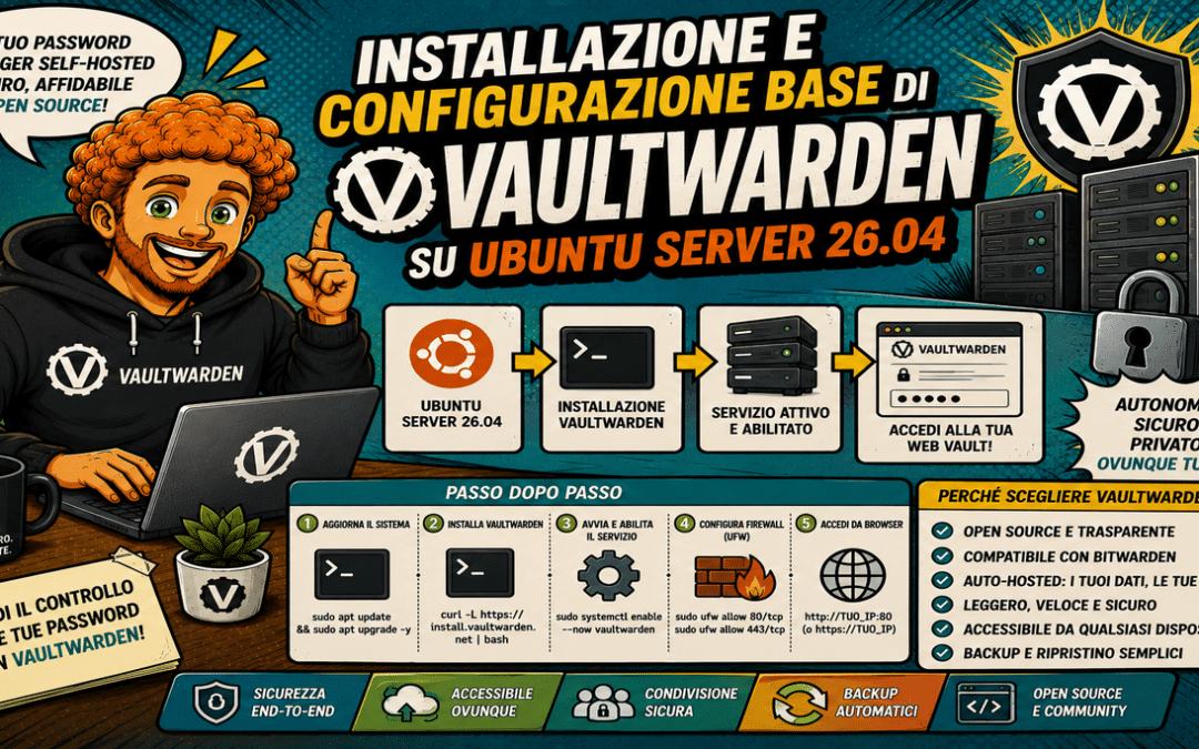 Installazione e Configurazione Base di Vaultwarden su Ubuntu Server 26.04