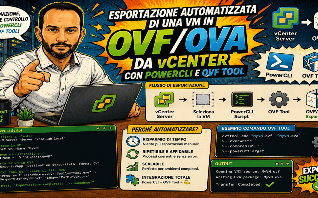 Esportazione Automatizzata di una VM in OVF/OVA da vCenter con PowerCLI e OVF Tool