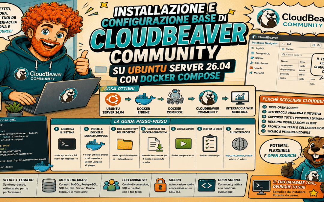 Installazione e Configurazione Base di CloudBeaver Community su Ubuntu Server 26.04 con Docker Compose
