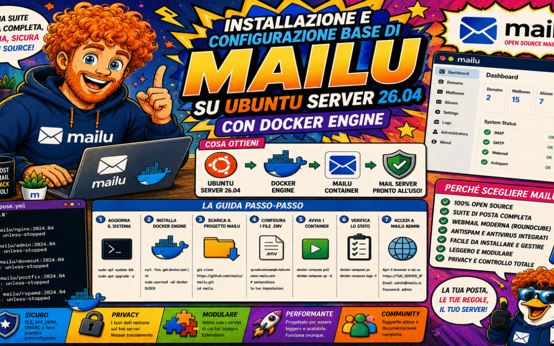 Installazione e Configurazione Base di Mailu su Ubuntu Server 26.04 con Docker Engine