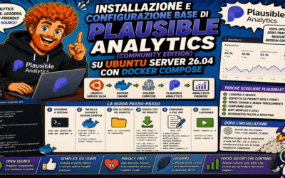 Installazione e Configurazione Base di Plausible Analytics (Community Edition) su Ubuntu Server 26.04 con Docker Compose