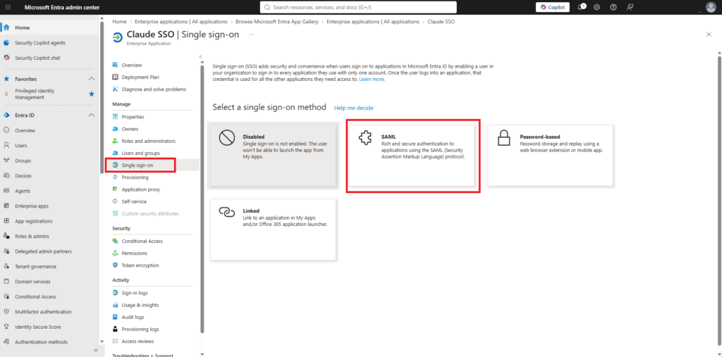 Configurazione autenticazione SSO SAML tra Anthropic Claude Team e il tenant Microsoft Entra ID - Raffaele Chiatto