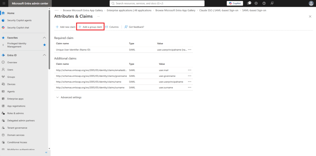 Configurazione autenticazione SSO SAML tra Anthropic Claude Team e il tenant Microsoft Entra ID - Raffaele Chiatto