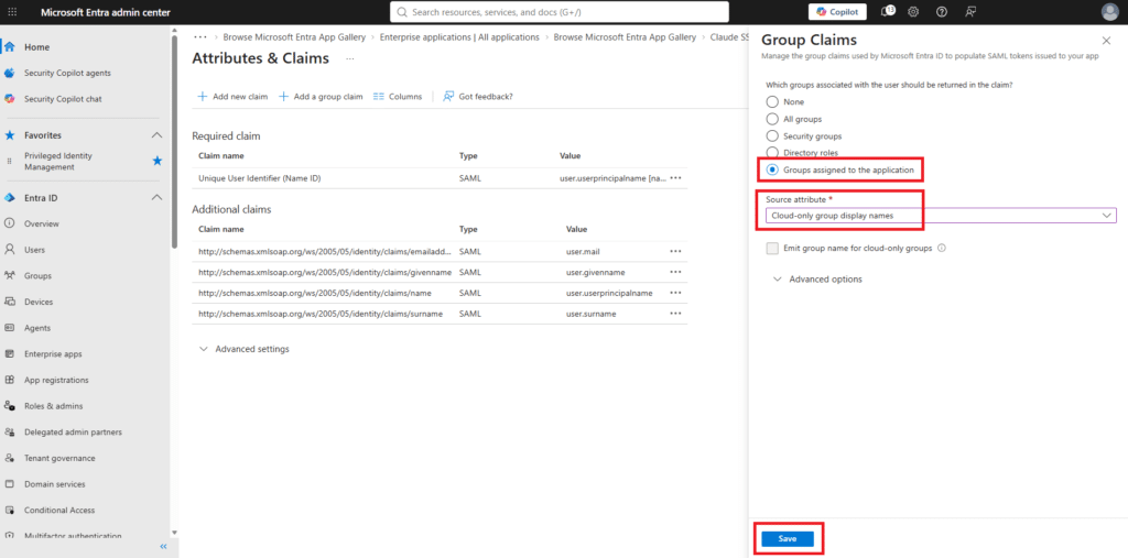 Configurazione autenticazione SSO SAML tra Anthropic Claude Team e il tenant Microsoft Entra ID - Raffaele Chiatto