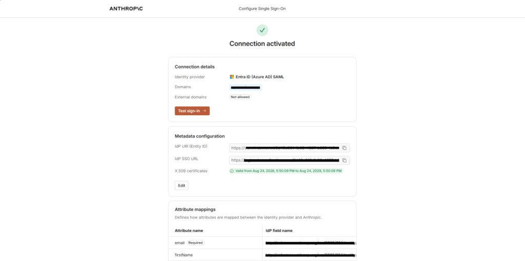 Configurazione autenticazione SSO SAML tra Anthropic Claude Team e il tenant Microsoft Entra ID - Raffaele Chiatto