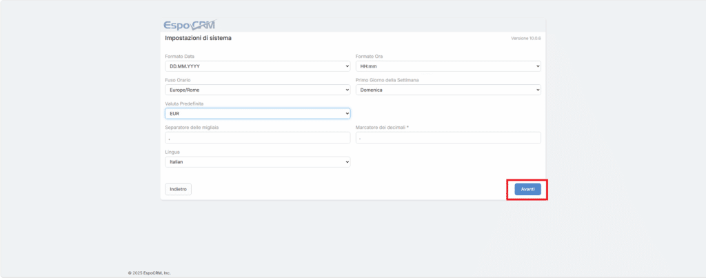 Installazione e Configurazione Base di EspoCRM su Ubuntu Server 26.04 - Raffaele Chiatto
