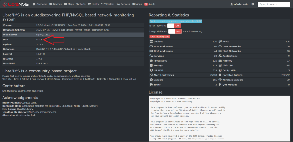 LibreNMS e PHP Unsupported: come risolvere l'errore su Ubuntu Server 24.04 - Raffaele Chiatto