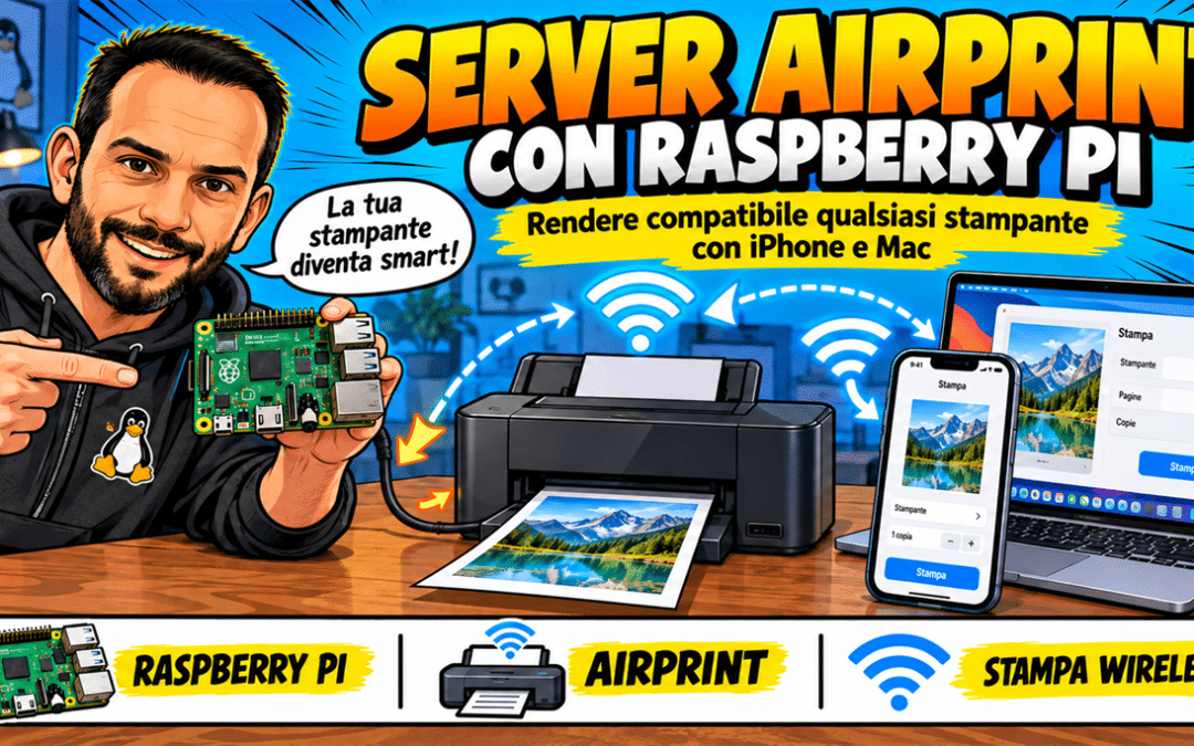 Server AirPrint con Raspberry Pi: rendere compatibile qualsiasi stampante con iPhone e Mac